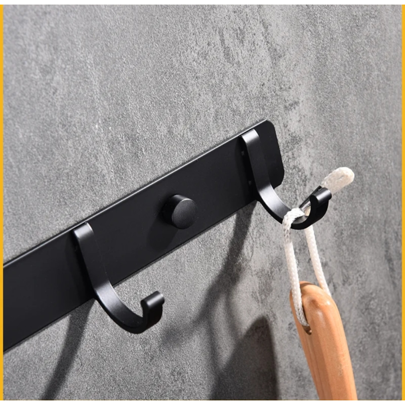 Тримачі для рушників гачки вішалка чорного кольору 3 гачки Тримачі для рушників гачки вішалка чорного кольору 3 гачки