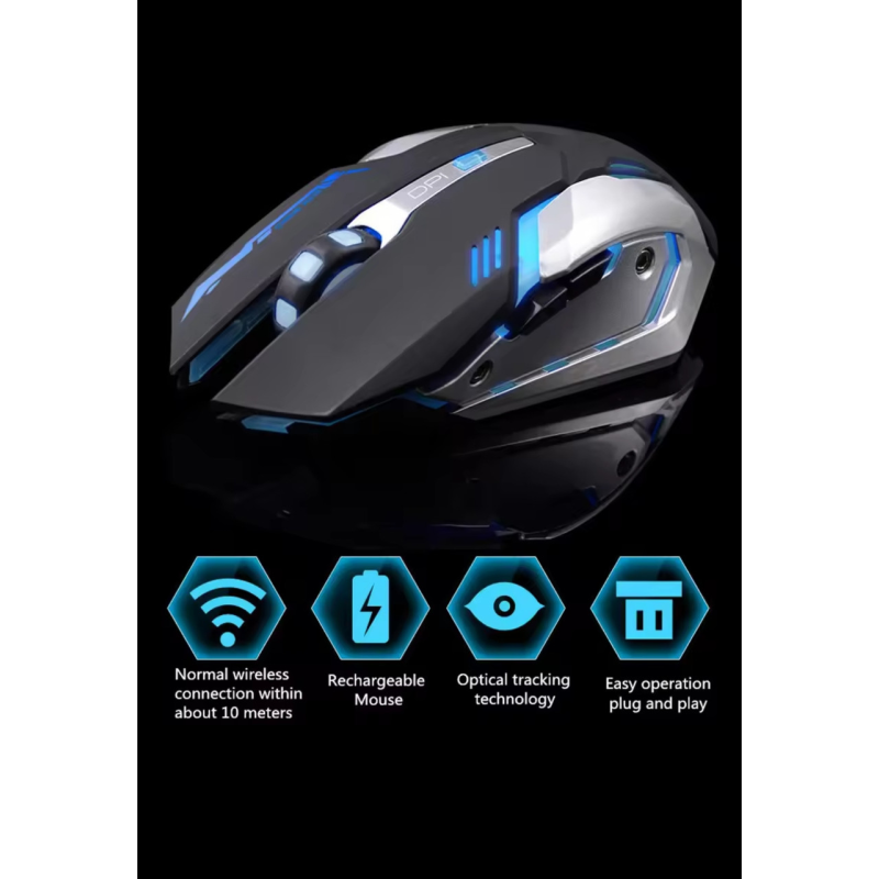 Мишка комп“ютерна Azzor D9 акумуляторна безшумна RGB Мишка комп“ютерна Azzor D9 акумуляторна безшумна RGB