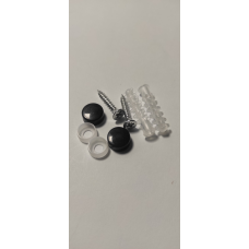 Комплект заглушки меблевої з кріпленням пари 11 мм *5 мм чорний