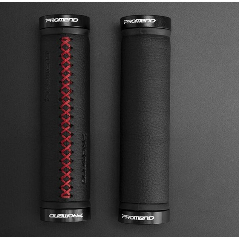 Грипси ручки анатомічні велосипедні Promend із замками GR-501 червона строчка Грипси ручки анатомічні велосипедні Promend із замками GR-501 червона строчка