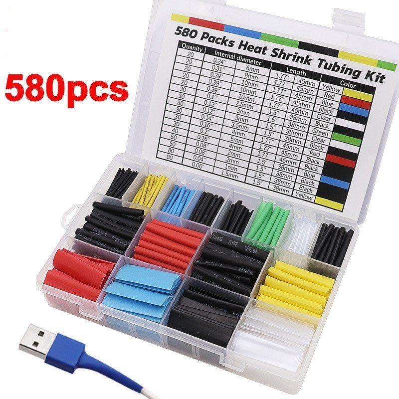 Набір термоусадок 580 шт. термоусадкових трубок Набір термоусадок 580 шт. термоусадкових трубок