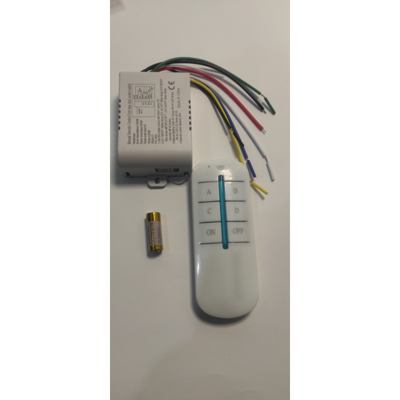 Вимикач дистанційний 4-канальний з пультом