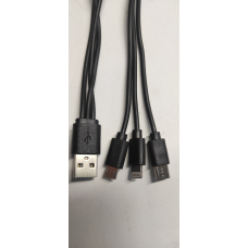 Кабель для заряджання телефона 3 в 1 type-c lightning micro usb