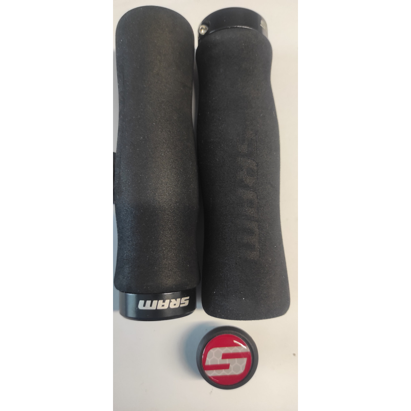 Гріпси ручки керма SRAM Locking Grips Foam з замками чорний/чорний Гріпси ручки керма SRAM Locking Grips Foam з замками чорний/чорний