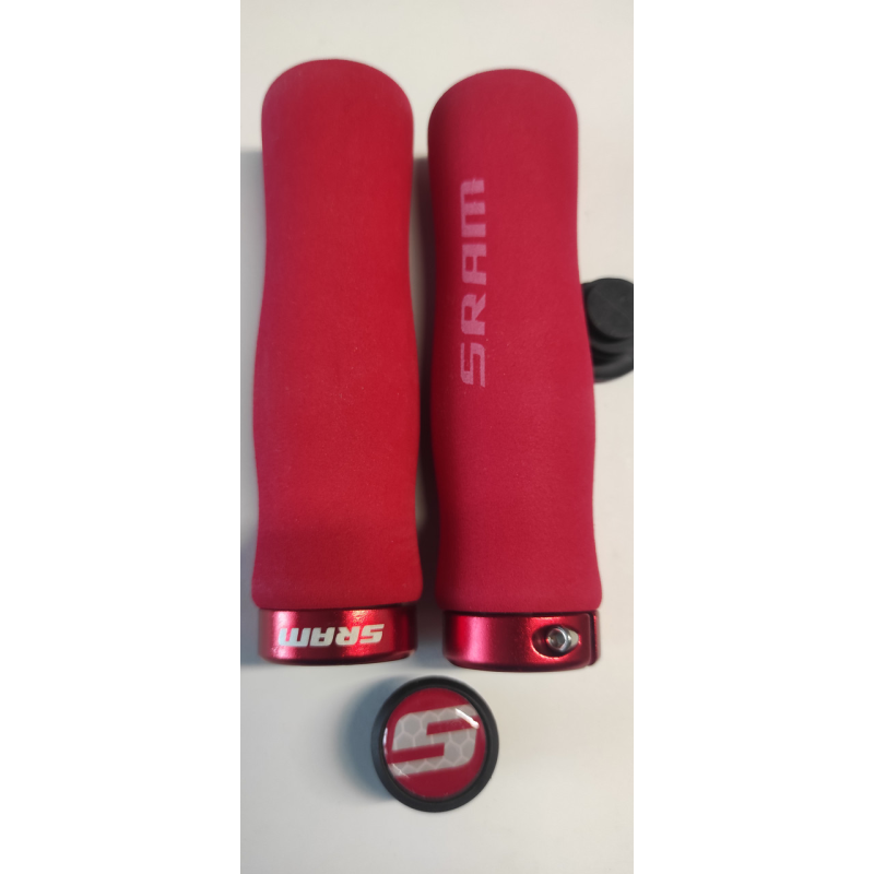 Грипси ручки керма SRAM Locking Grips Foam із замками червоний/червоний Грипси ручки керма SRAM Locking Grips Foam із замками червоний/червоний