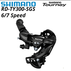 Перемикач задній Shimano RD-TY300 на 6/7 швидкостей довга лапка чорний