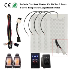 Підігрів сидінь автомобільний вуглеволокно 12 вольтів прямокутна кнопка